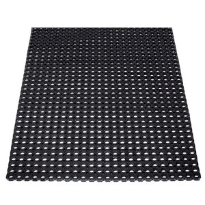 Non-Slip Black Rubber Floor Protection Hollow Mat