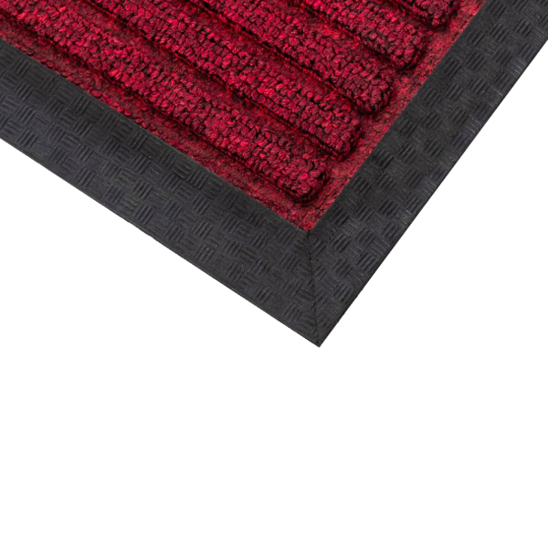 Non-Slip Unique Double Rib Ridged Designed Rubber Backing Door Mat